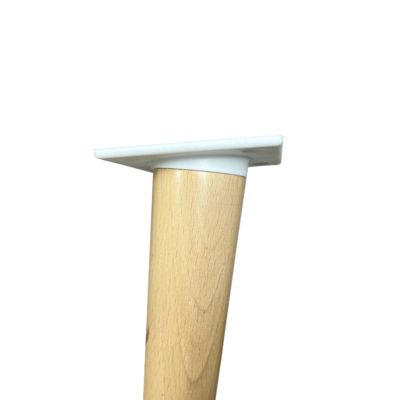 Lot de 2 pieds coniques DECO-GEM pour table basse en bois, hêtre vernis, à visser, H.30 cm