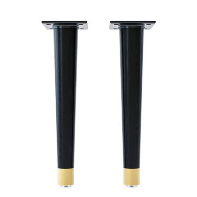 Lot de 2 pieds de table basse Libra - couleur hêtre noir Hauteur : 30 cm