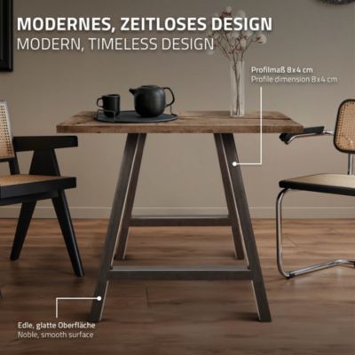 Lot de 2 pieds de table ECD Germany forme de A 70x72,5 cm gris foncé acier revêtu poudre robuste