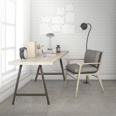 Lot de 2 pieds de table ECD Germany forme de A 70x72,5 cm gris foncé acier revêtu poudre robuste