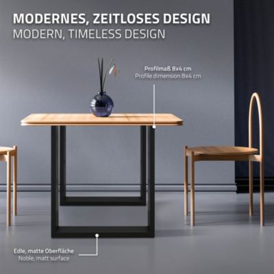 Lot de 2 pieds de table ECD Germany forme rectangulaire 60x72 cm noir ...