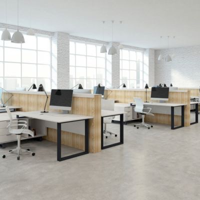 Lot de 2 pieds de table ECD Germany forme rectangulaire 60x72 cm noir ...