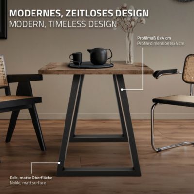 Lot de 2 pieds de table ECD Germany forme trapèze 60x72 cm anthracite ...