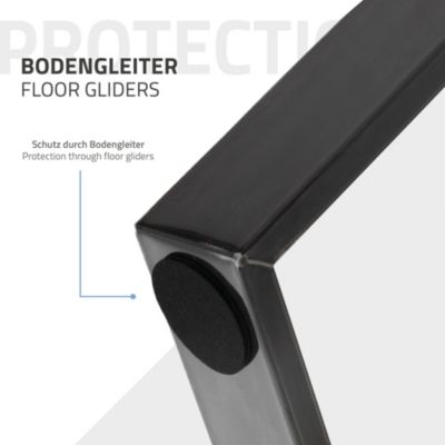 Lot de 2 pieds de table ML-Design inclinaison à 80 degrés 75x72 cm industriel acier en poudre clair