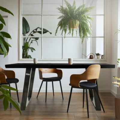 Lot de 2 pieds de table ML-Design inclinaison à 80 degrés 75x72 cm industriel acier en poudre clair
