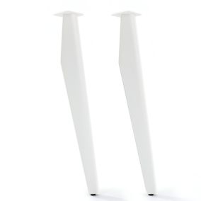 Lot de 2 Pieds de table - Opale - couleur blanc