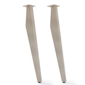 Lot de 2 Pieds de table - Opale - couleur champagne