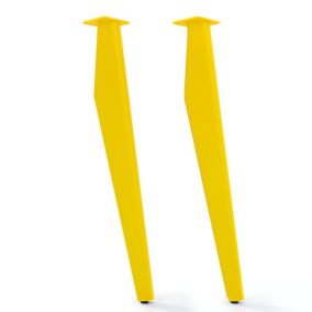 Lot de 2 Pieds de table - Opale - couleur jaune