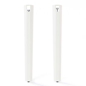 Lot de 2 Pieds de table - Saphir - couleur blanc