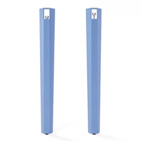 Lot de 2 Pieds de table - Saphir - couleur bleu