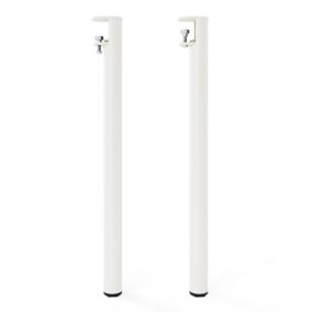 Lot de 2 Pieds de table - Topaze - couleur blanc