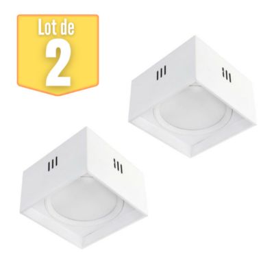 Lot de 3 plafonniers LED avec ampoule, spots de plafond à angle