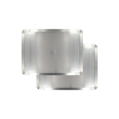 Lot de 2 plaques à pâtisserie perforées en inox Zenker Special Cooking