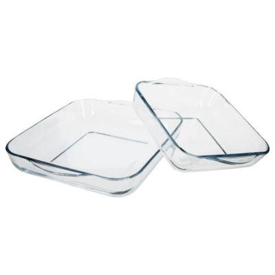 Lot de 2 plats carrés en verre - 5five
