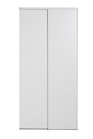Lot de 2 portes de placard coulissantes Blizz blanc veiné 120 x 246 cm