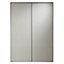Lot de 2 portes de placard coulissantes sous-combles grises prêtes à peindre 120 x 120 cm