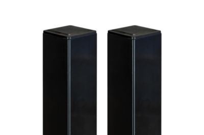 Lot de 2 poteaux en acier DARIO 08x230cm NOIR