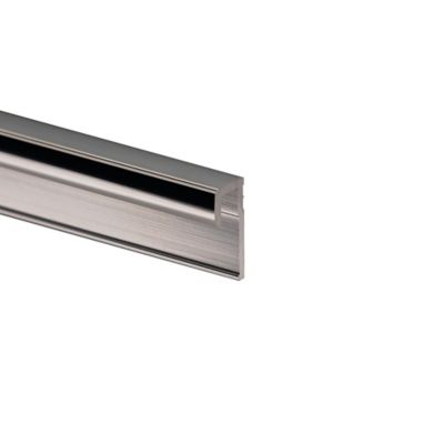 Lot de 2 profilés de jonction invisibles H.255 x 3,3 cm, aluminium, argent, Schulte Deco Design
