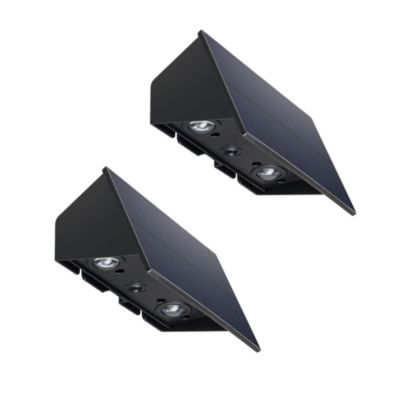 Lot de 2 projecteurs solaires BLINKY Noir Plastique et plexiglass H18 cm