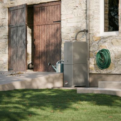 Lot de 2 récupérateurs d'eau 126L + Kit de Jumelage Vertical