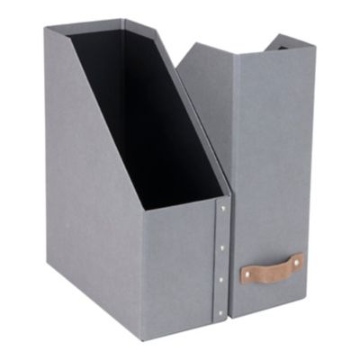 lot de 2 range dossiers william coloris gris castorama