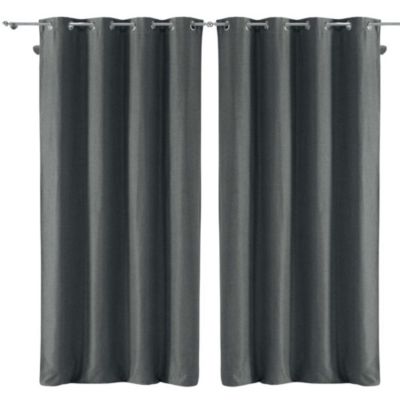 Lot de 2 rideaux Chinea - Anthracite 135 x 240  cm - Douceur d'Intérieur