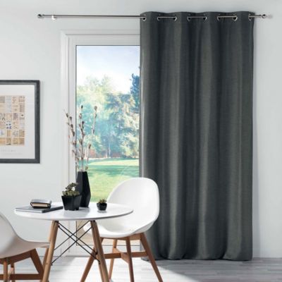 Lot de 2 rideaux Chinea - Anthracite 135 x 240  cm - Douceur d'Intérieur