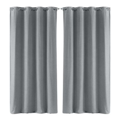 Tenda Oscurante Douceur D'Interieur Chinea Con Occhielli – 135x240 Cm, Colore Grigio, 100% Poliestere - 2