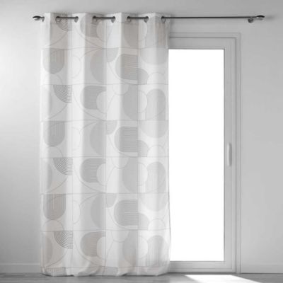 Lot de 2 rideaux Esquisse - Blanc 140 x 260 cm - Douceur d'Intérieur - Rideau  140 x 260