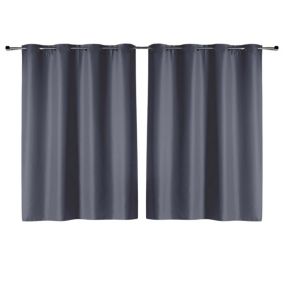 Lot de 2 rideaux Essentiel Douceur d'intérieur - Gris béton 140 x 180 cm -   Douceur d'Intérieur