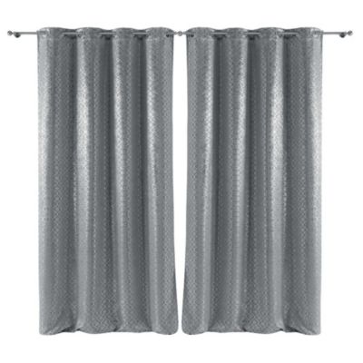 Lot de 2 rideaux Genesis - 135 x 240 cm Gris - Douceur d'Intérieur