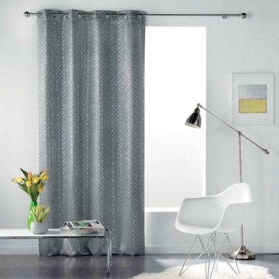 Lot de 2 rideaux Genesis - 135 x 240 cm Gris - Douceur d'Intérieur