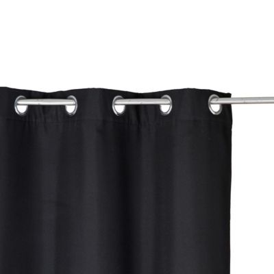 Lot de 2 Rideaux à  œillets isolant Noir  140 x 260 cm