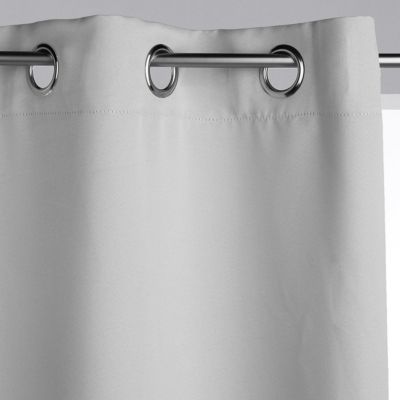 Lot de 2 Rideaux à  œillets Occultant Blanc Ivoire 140 x 260 cm