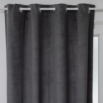 Rideaux En Velours Doux Occultants Thermiques EMEMA - 2 Panneaux 140x260 Cm Gris Élégant Pour Chambre Et Salon