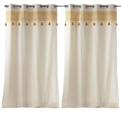 Lot De 2 Rideaux Occultants 140 Cm - Rouges, Polyester, Texturés
