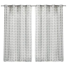 Lot de 2 rideaux Letiko - blanc 140 x 240 cm - Douceur d'Intérieur - Rideau  140 x 240