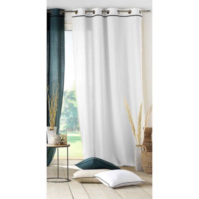 Lot de 2 rideaux Linette - Blanc 135 x 240 cm - Douceur d'Intérieur - Rideau  135 x 240