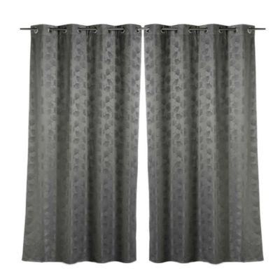 Lot de 2 rideaux Lunella - 140 x 260 cm Gris - Douceur d'Intérieur - Rideau occultant  140 x 260