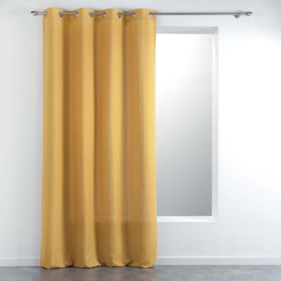 Lot de 2 rideaux Méliane - Jaune 140 x 260 cm - Douceur d'Intérieur - Rideau  140 x 260