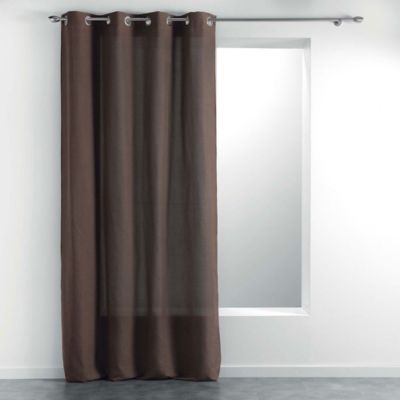 Lot de 2 rideaux Méliane - Noisette 140 x 260 cm - Douceur d'Intérieur