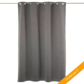 Lot de 2 Rideaux Occultants 135x240cm Gris