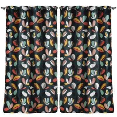 Lot de 2 rideaux Panaflore - vert 140 x 240 cm - Douceur d'Intérieur - Rideau  140 x 240