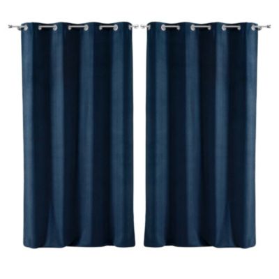 Lot de 2 rideaux Sultane - Bleu 140 x 240 cm - Douceur d'Intérieur - Rideau  140 x 240