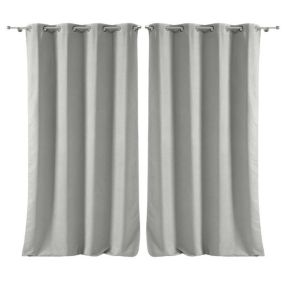 Lot de 2 rideaux Sultane Douceur d'intérieur - Gris 140 x 240 cm - 140 x 240  Douceur d'Intérieur