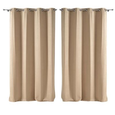 Lot de 2 rideaux Sultane - Sable 140 x 240 cm - Douceur d'Intérieur - Rideau  140 x 240