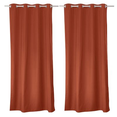 LOT de 2 Rideaux Thermique, 135x240cm, Collection Glacier, CMADECO - Rouge