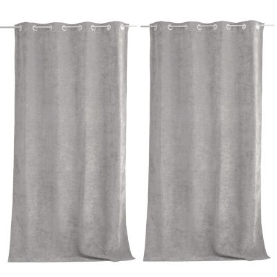 PrinceDeco Rideaux Lin Naturel Semi-transparents 132x248 Cm (panneau) – 2 Panneaux, œillets, Réduisent Lumière