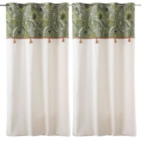 Lot de 2 rideaux Veragreen Douceur d'intérieur - Vert 140 x 240 cm