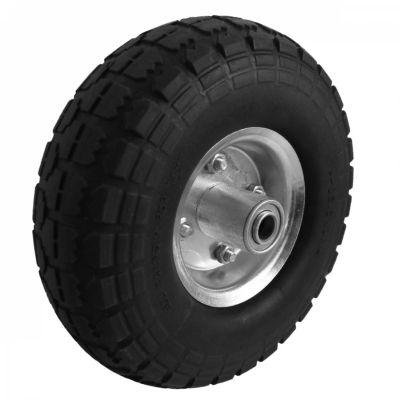 Lot de 2 roues increvables pour chariot 25 x 8 cm - Axe 16 mm  - Linxor